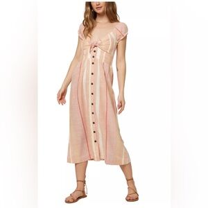 O'Neill Orange and White Striped Apparel